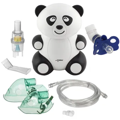 Obrázek produktu pro Promedix PR-812 Panda dětský inhalátor, nebulizátor, maska, filtr + sada figurín Promedix PR-815