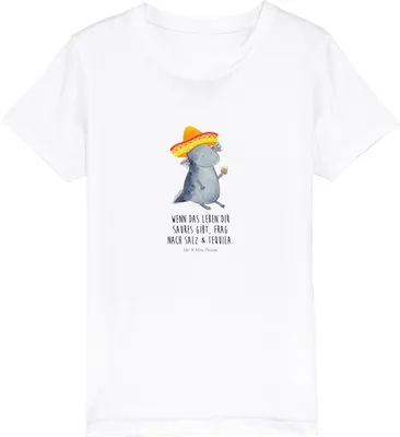 Produktbild von Mr. & Mrs. Panda Kleinkinder T-Shirt Axolotl Tequila 12-14 Jahre (152/164) - Weiß - Geschenk, trinken, Teenager, Kinder Baumwollshirt, Party, Mexico, Baumwoll, Shirt