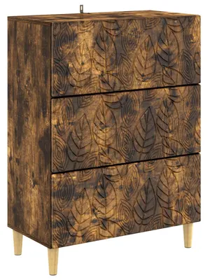 Zdjęcie produktu dla Komoda z szufladami vidaXL, dąb wędzony, 66 x 34,5 x 90 cm