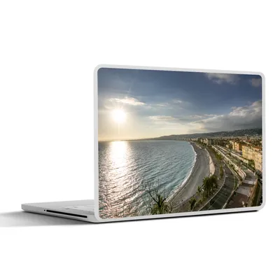 Produktbild von MuchoWow® Laptop Aufkleber Sticker Cover Mittelmeer - Küste - Nizza 31x22.5 cm - Laptop-Deko