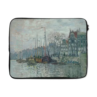 Produktbild von MuchoWow® Laptop Hülle 15 Zoll Zaandam der Deich - Gemälde von Claude Monet Laptoptasche - Laptoptasche - Sleeve - Rundum-Schutz