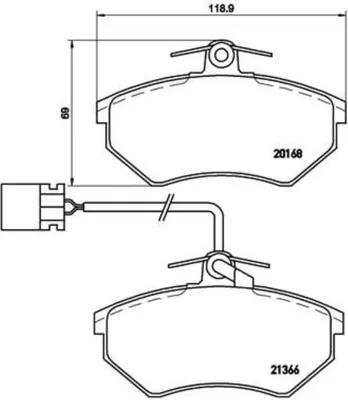 Produktbild von Brembo Bremsbelagsatz, Scheibenbremse Vorderachse P 85 034
