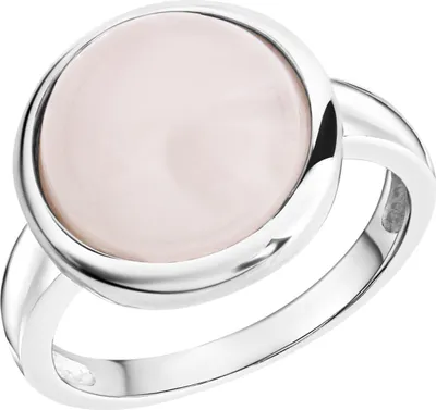Zdjęcie produktu dla Zeeme Gemstones pierścionek srebrny 925 rodowany z prawdziwym kwarcem różowym 12mm