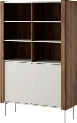 Obrázek produktu pro Nábytek24 Regálová knihovna R-105 105 X 167 X 39 cm Ořech/kašmír