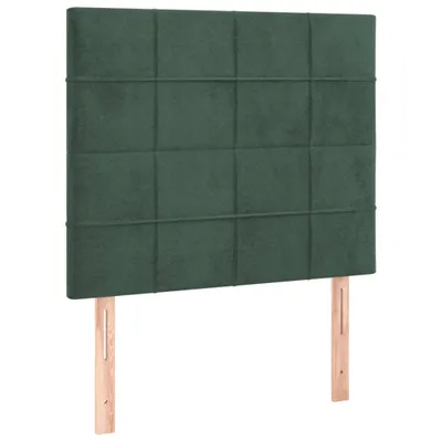 Obrázek produktu pro Čelo postele tmavě zelené 80x5x118/128 cm sametové