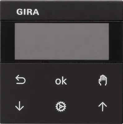 Produktbild von GIRA 5366005 S3000 Jalousie-+ Schaltuhr Display System 55 Schwarz m