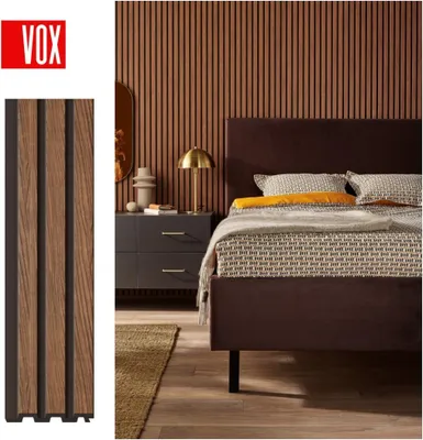 Obrázok produktu pre VOX Nástenný panel U-TRIM Linerio M-Line – Akustický panel – Interiérová dekorácia – Mocca 265 x 12,2 x 1,2 cm, 1 ks