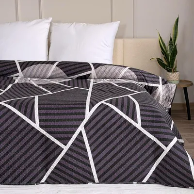Produktbild von Tagesdecke Zweiseitige Bettüberwurf Allzweckdecke Steppdecke TAVIRA Sofa Bett Decken XXL Violett Lila 220x240cm