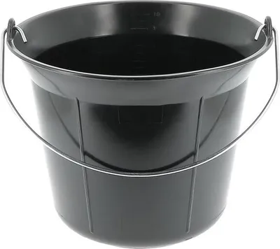 Image de Seau Noir Pe 11l Avec Anse Galvanisée 4mm - Wilmart