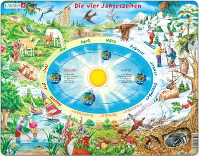 Produktbild von Larsen Puzzle Die vier Jahreszeiten 44-tlg.