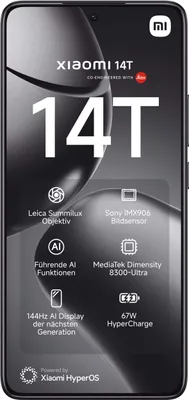 Produktbild von Xiaomi 14 T 16,9 cm (6.67") Dual-SIM 5G 12 GB 256 GB 5000 mAh Schwarz