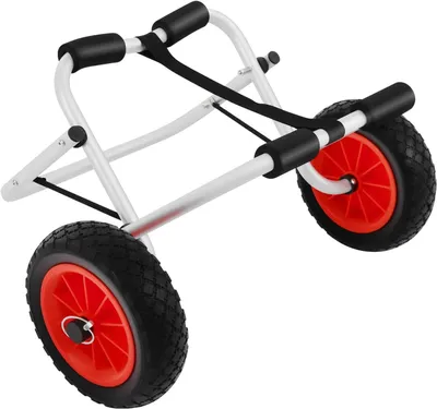 Produktbild von Faltbarer Kajakwagen mit Spannriemen und 10 Zoll Rädern, Tragkraft 80 kg für den Transport von Wassersportgeräten