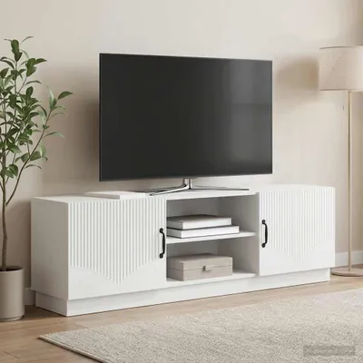 Immagine prodotto di Maison Exclusive - Mobile TV bianco 150 x 31 x 47 cm in materiale derivato dal legno