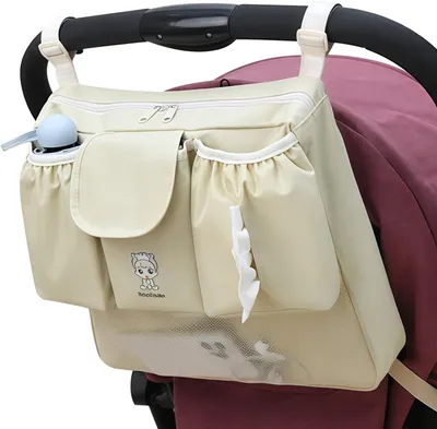 Produktbild von Kinderwagen Organizer Tasche 35 x 32 cm, weiß, für Spaziergänge