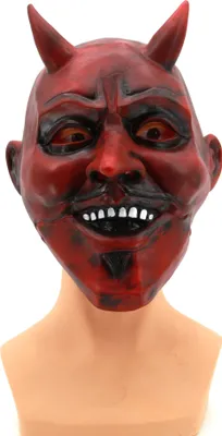 Zdjęcie produktu dla Czerwony demon przerażające maski kostiumowe film cosplay horror diabeł maska dla mężczyzn Halloween kostium impreza rekwizyt maska ducha, czerwony, lateks