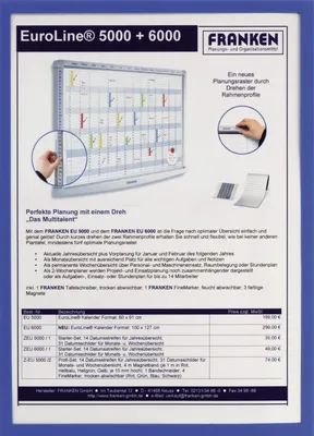 Immagine prodotto di Franken Portadocumenti ITSA5M/5 01 A5 032mm sk blu 5pz.