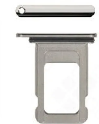Produktbild von Ersatz SIM Tray Simkartenhalter für Apple iPhone 11 Pro (A2215) silberfarben