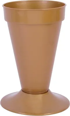 Immagine prodotto di 2 vasi in plastica dorata infrangibile per fiori secchi, vasi da fiori e fioriere