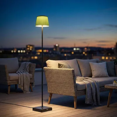 Produktbild von LED Stehleuchte, Touchdimmer, USB, CCT, schwarz, H 120 cm