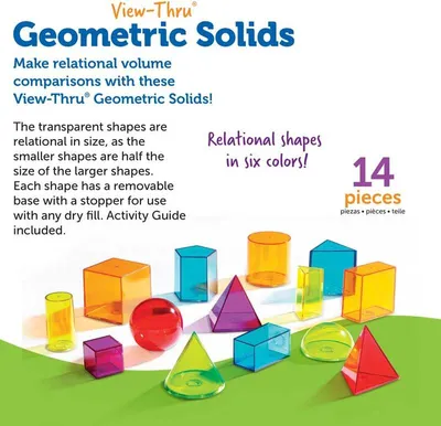 Immagine prodotto di Set di forme geometriche Learning Resources - giocattolo trasparente 14 pezzi