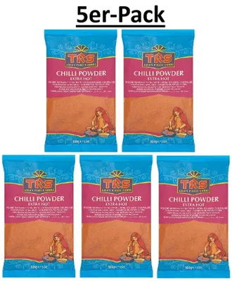 Produktbild von 5er-Pack TRS Chilipulver Extra Scharf 100g