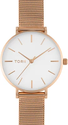 Produktbild von Damenarmbanduhr TORII R33RS.WR in Rosa-Gold, klassisches Modedesign.