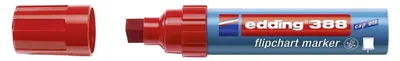 Produktbild von Edding 388 Flipchartmarker rot, Keilspitze 4-12 mm, 1 Stück(e), Rot, Meißel, Türkis, Kunststoff, Rund