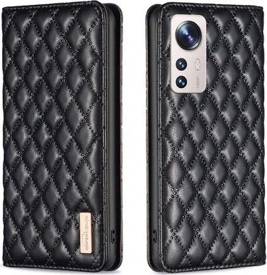 Produktbild von Xiaomi 12 Lite Hülle, Elegant Bookstyle Flip Leder Kartenfächer Schutzhülle mit Ständer für Xiaomi 12 Lite Schwarz