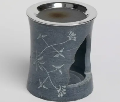 Produktbild von Duftlampe "Flora" Speckstein natur Höhe 9 cm