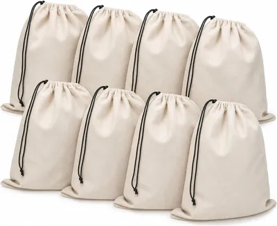 Imagen del producto de Bolsa para zapatos con cordón, 45 x 35 cm, paquete de 8 unidades, ideal para viajes