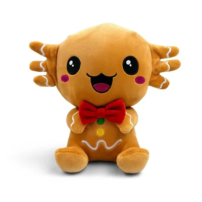 Produktbild von Weihnachts Axolotl Kuscheltier 25 cm Lebkuchen Plüschtier mit Weihnachtsoutfit Weiches Stofftier Geschenk für Kinder