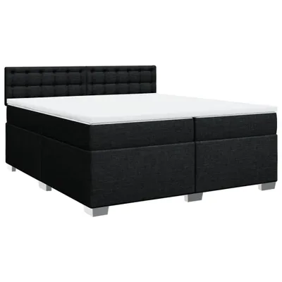 Produktbild von vidaXL Boxspringbett mit Matratze Schwarz 200x200 cm Stoff