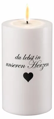 Zdjęcie produktu dla Świeca LED Grave Candle Deluxe Homeart Mourning Candle Indoor and Outdoor Wodoodporna IP 44- ( Żyjesz w naszych sercach )