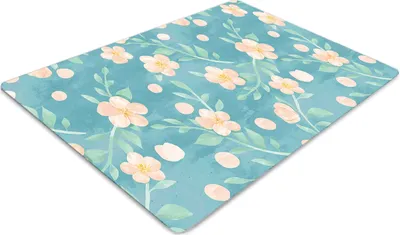 Obrázek produktu pro Chránič podlahy - Ochranná podložka pod židli - Podložka pod podlahu - 100x70 cm - Jemné květy