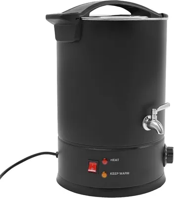 Imagen del producto de Calentador de cera de 12 litros, máquina eléctrica para fundir cera, recipiente para fundir cera para la fabricación de velas, acero inoxidable, calentador de cera para velas con sistema de calentamiento por inmersión