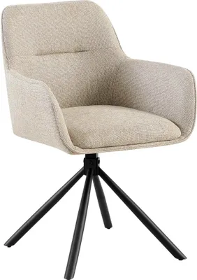 Produktbild von CLP Stuhl Tipton Stoffbezug schwenkbar und mit Rückenlehne,taupe