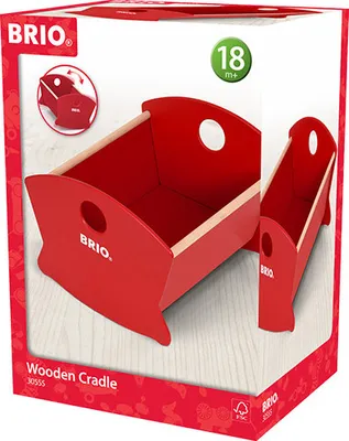 Produktbild von BRIO Puppenwiege Holz, 1,5 Jahr(e), Junge/Mädchen, 202 mm, 1,03 kg, Rot