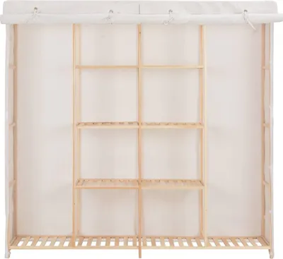 Produktbild von vidaXL Kleiderschrank Weiß 173 x 40 x 170 cm Stoff