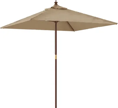 Obrázek produktu pro vidaXL Slunečník s dřevěným stožárem Taupe 198x198x231 cm