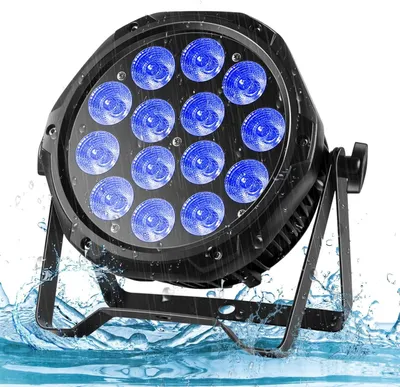 Obrázok produktu pre LED osvetľovač pre pódium – LED reflektor – PAR svetlo – Osvetlenie pre DJ – Diskotékové svetlo – 14 RGBW LED diódy – Vodotesnosť IP65