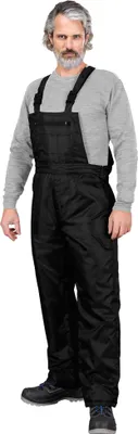 Zdjęcie produktu dla Czarne ocieplane ogrodniczki ochronne S-WINTER 3XL