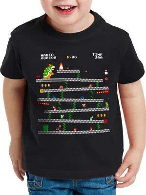 Produktbild von A.N.T. Retro Mario Kinder T-Shirt geek nerd gamer