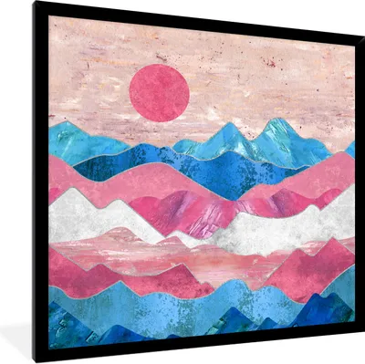 Produktbild von MuchoWow® Gerahmtes Poster Transgender - Marmor - Stolz 40x40 cm - Poster mit Schwarzem Bilderrahmen Wandposter Rahmen Foto Bilder - Mit Rahmen - Wanddekoration Schlafzimmer