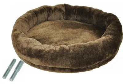 Produktbild von Liegeplatte gepolsterter Rand, rund Ø 53 cm, Farbe:Braun