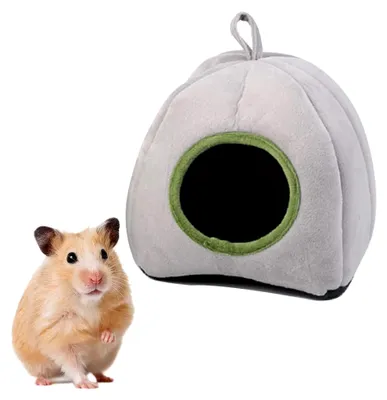Produktbild von Kleintierbett für Meerschweinchen, Kuschelhöhle, Hamsterhaus mit Kissen, geeignet für Hamster, Chinchillas, Eichhörnchen, Kaninchen und andere Kleintiere
