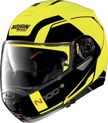Obrázok produktu pre Prilba Nolan N100-5 Consistency N-Com, čierna/žltá, XS (55)