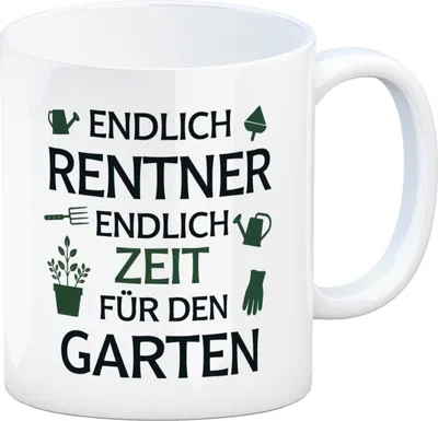 Produktbild von Endlich Rentner - ZEIT FÜR DEN GARTEN Kaffeebecher