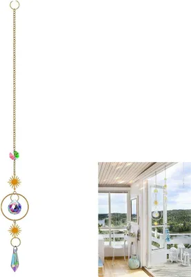 Produktbild von Kristallen Sonnenfänger Anhänger mit Regenbogenprismen - zum Aufhängen im Haus, Garten oder Büro