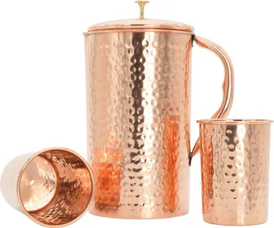 Produktbild von Kupferset HAMMERED Krug 1,5L und 2 Tassen 250 ml Gisane