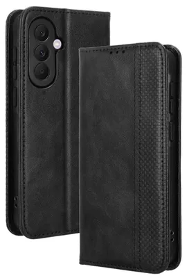 Produktbild von Samsung Galaxy A57 Hülle - Coverup Vintage Style Klapphülle - Schwarz